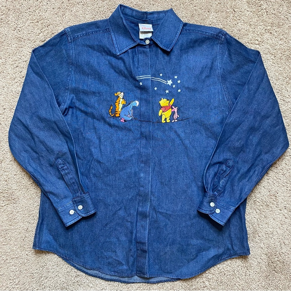 Vintage Disney Store Winnie The Pooh Button Shirt - image 1